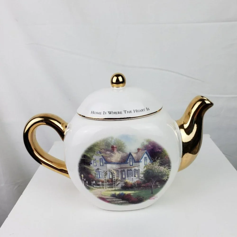 Thomas Kinkade Home is Where Heart Is Tea Pot